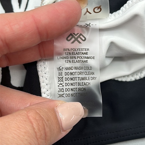 PILYQ Black and White Zebra High Waist Full Bikini Bottoms Women's Size Small - Picture 5 of 8